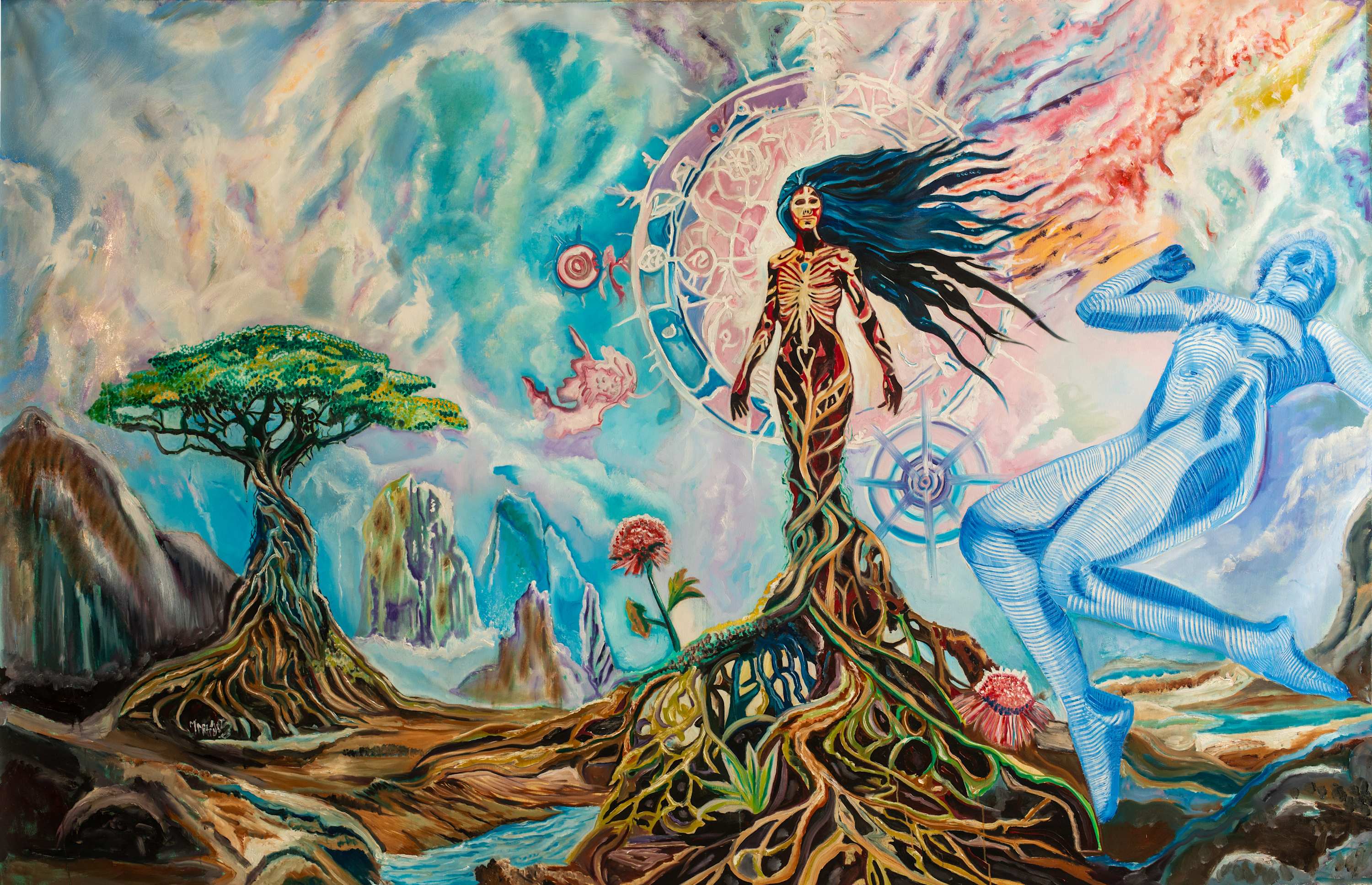 Painting from the Borikén series by Oscar Luis Martínez